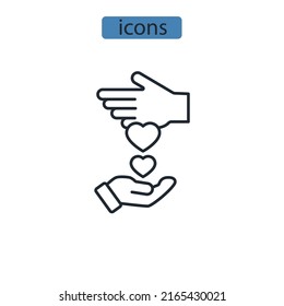 Empathy icons  symbol vector elements for infographic web