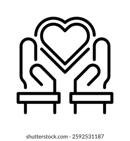 Empathy line icon. Universal creative premium symbol. Vector sign icon logo template. Vector illustration