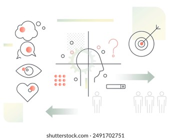 Empathy Mapping Tool - for User Research in Design Thinking  Process - Stock Illustration as EPS 10 File