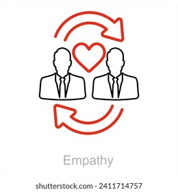 Empathy and mental icon concept