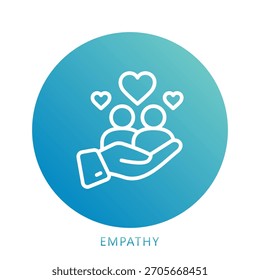 Empathy Mini Illustration Icon. Use For Modern Concept, Print, Ui, Ux Kit, Web And App Development. Vector Related To Business Finance, Management And More