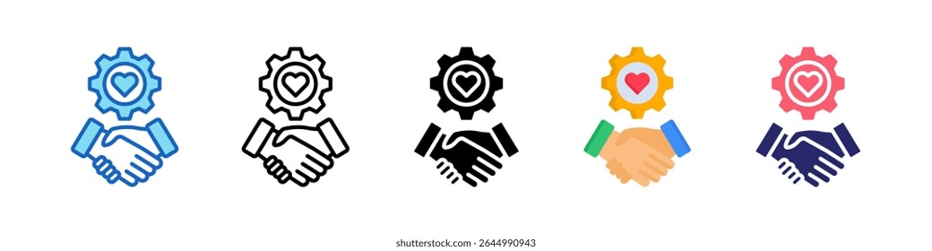 Coleção De Conjuntos De Ícones De Vários Estilos Do Empathy.