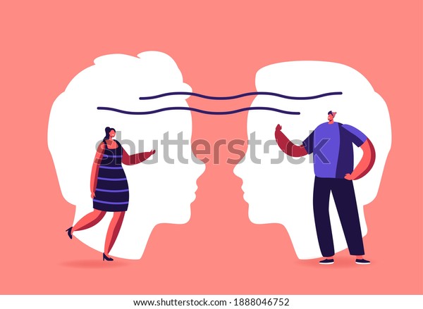 Empathy, Open Mind, Emotional Intelligence\
Concept. Communication Skills, Reasoning, Persuasion, People Listen\
and Support Each Other, Male and Female Characters Chatting.\
Cartoon Vector\
Illustration