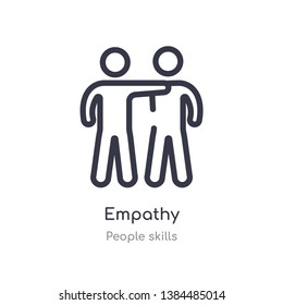 empathy outline icon. isolated line vector illustration from people skills collection. editable thin stroke empathy icon on white background