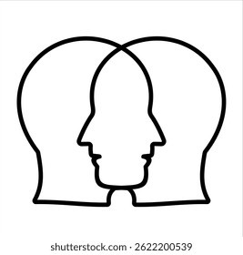Empathy Outline icon vector illustration 
