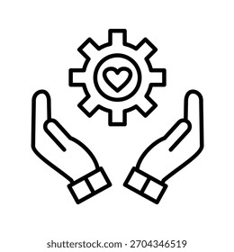 Ilustración vectorial de iconos de contorno de empatía