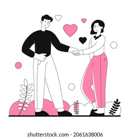 Empathy and support. Characters understand feelings and emotions of other people. Help in difficult life and psychological situations. Cartoon flat vector illustration isolated on white background