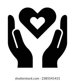 Icono De Glifo Vector De Empatía Para Uso Personal Y Comercial.
