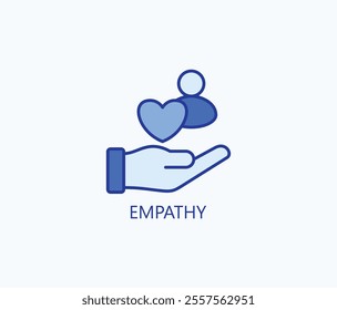 Empathy vector, icon or logo sign symbol illustration