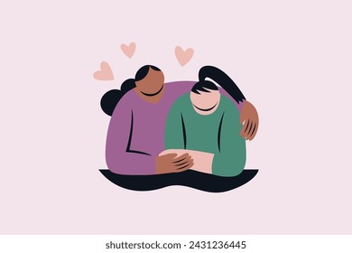 Empathy Vector Illustration in Flat Style