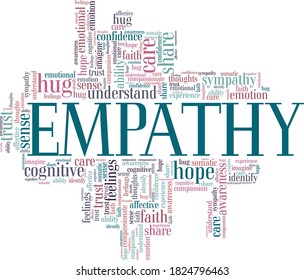 Empathy vector illustration word cloud isolated on a white background.