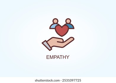 Ilustração De Símbolo De Símbolo De Vetor Ou Logotipo De Empatia
