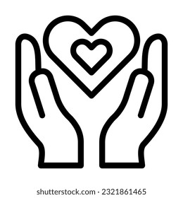Empathy Vector Thick Line Icon For Personal And Commercial Use.
