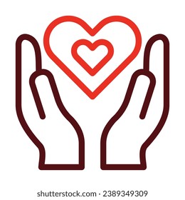 Empathy Vector Thick Line Two Color Icons For Personal And Commercial Use.
