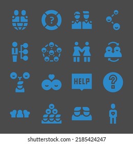 empathy web icons. Friends and Help, Friends and Friends symbol, vector signs