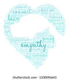 Empathy word cloud on a white background. 