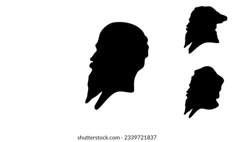 Empedocles silhouette, high quality vector