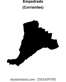 Empedrado department (Corrientes) blank outline map