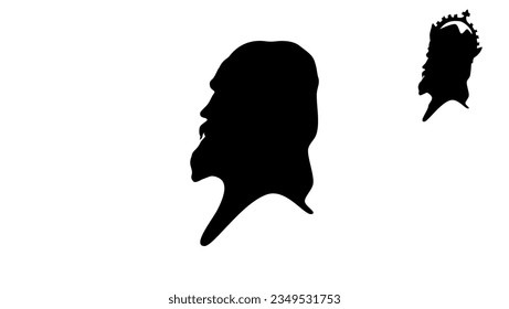 Emperor Charles IV silhouette, high quality vector