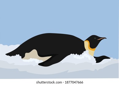 Emperor penguin animal cartoon stock illustration