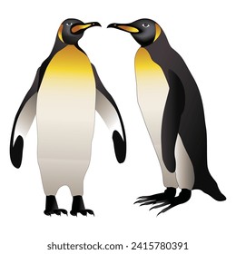 Pinguins Realistic 3d Illustration Arctic Fauna Stock Vector (Royalty Free)  2290615065