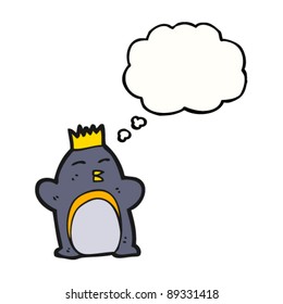 caricatura del pingüino emperador