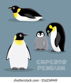 Emperor Penguin Cartoon Vector Illustration