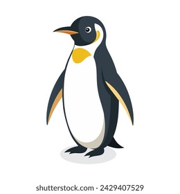 Emperor Penguin flat Vector illustration on white background