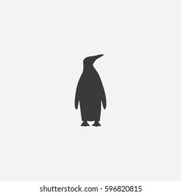 Emperor Penguin Icon Silhouette Vector Illustration

