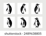 Emperor penguin icon vector illustration.