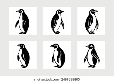 Emperor penguin icon vector illustration.