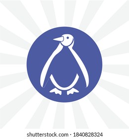 Emperor Penguin isolated vector icon. design element