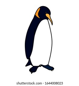 Emperor Penguin On White Background Vector Illustration Design