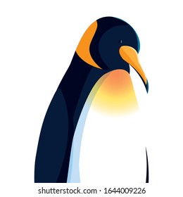 emperor penguin on white background vector illustration design