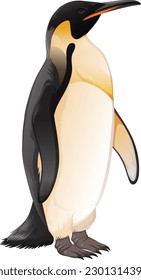 Kaiser-Pinguin auf weißem Hintergrund - Vektorgrafik