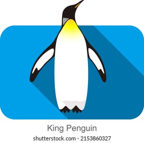 Emperor Penguin standing on the ground, Penguin seed series, vector