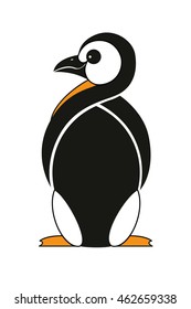 An Emperor penguin. Stylized image