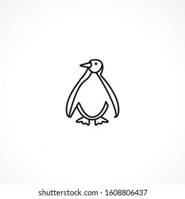 Emperor Penguin vector icon on white background