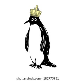 Emperor Penguin, vector illustration.