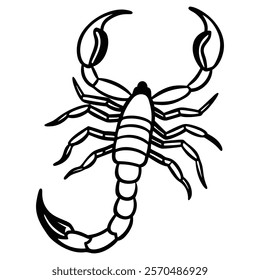 Emperor Scorpion vector design illustration.