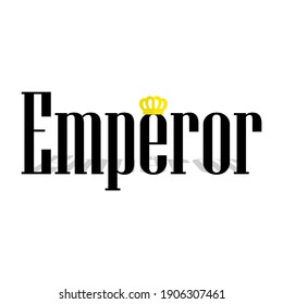 Emperor text logo vector graphics