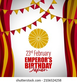 emperor's birthday japan - vector illustration 
