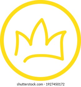 Emperors crown, illustration, vector on white background.