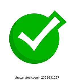 Icono de la casilla de verificación Énfasis. Marca de verificación pop. Vector.