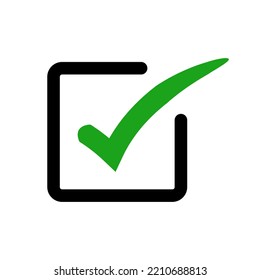 Emphasis check mark check box. Vector.