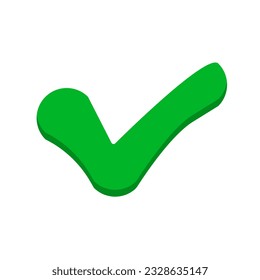 Emphasis check mark icon. Success. Good sign. Vector.