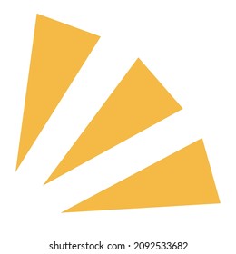 Emphasis mark representing a person's emotions. Yellow vector.