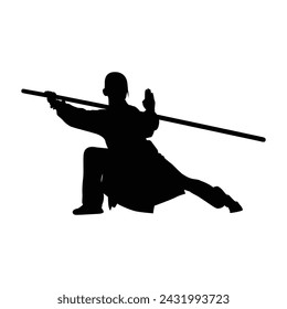 Emphasize concentration and focus with sharp and focused martial arts silhouettes, highlighting the unwavering determination and mental discipline of practitioners.