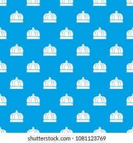 Empire crown pattern vector seamless blue repeat for any use