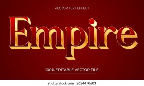 Empire Editable Text Effect luxo vermelho estilo de cor